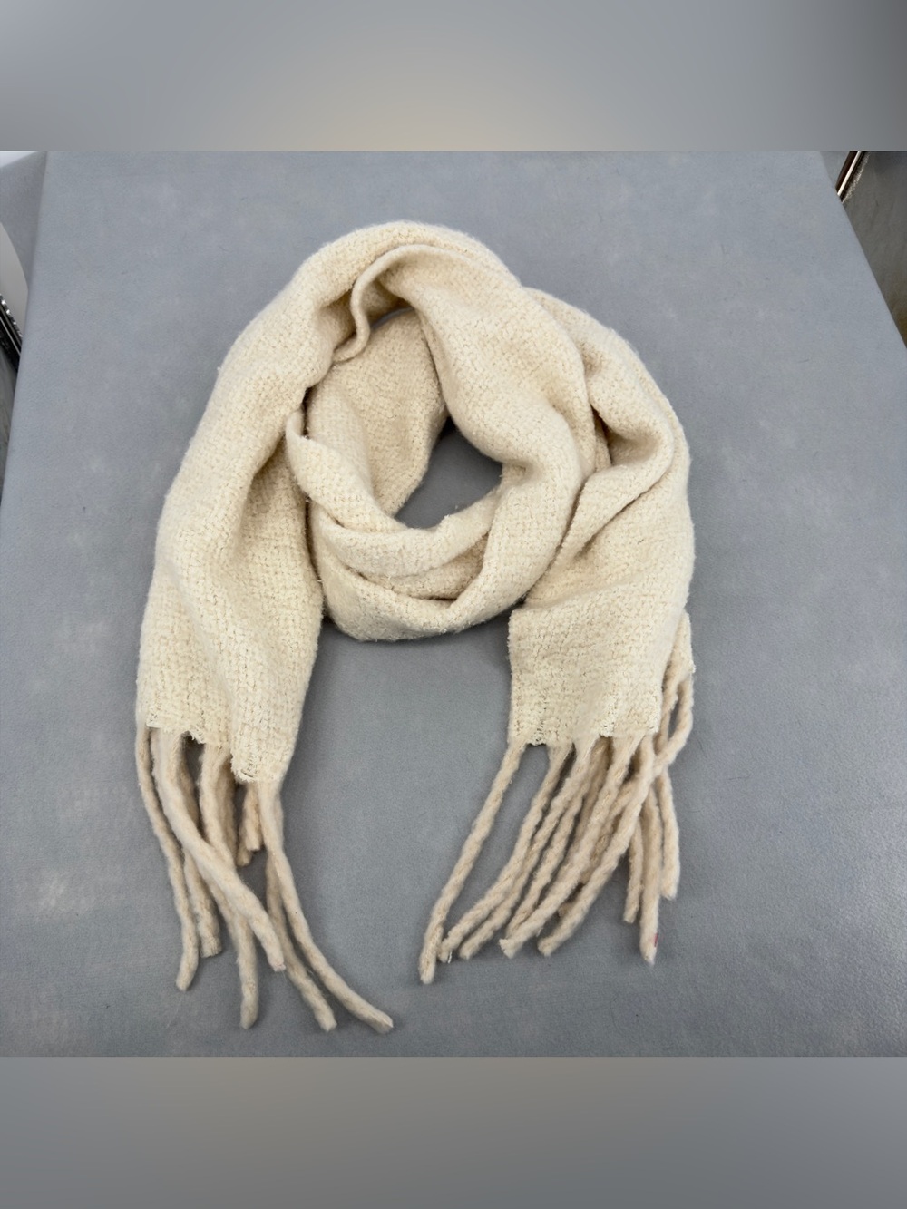 Free People Winter Chill Beige Blanket Scarf